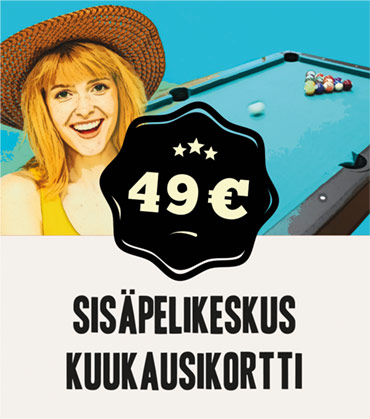 SIsäpelikeskus kuukausikortti